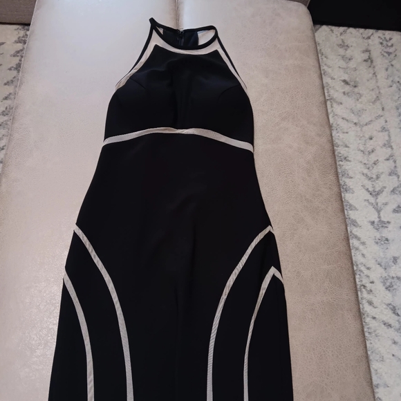 Xscape dress size 4 black pants knee length dress - Picture 3 of 6